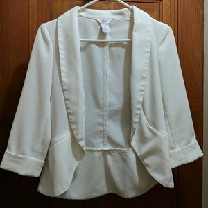 Candies off white peplum blazer
